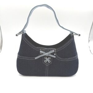 Current Mood Dolls Kill Denim Shoulder Bag Small Blue Lace Up Y2K Lizzie Mcguire